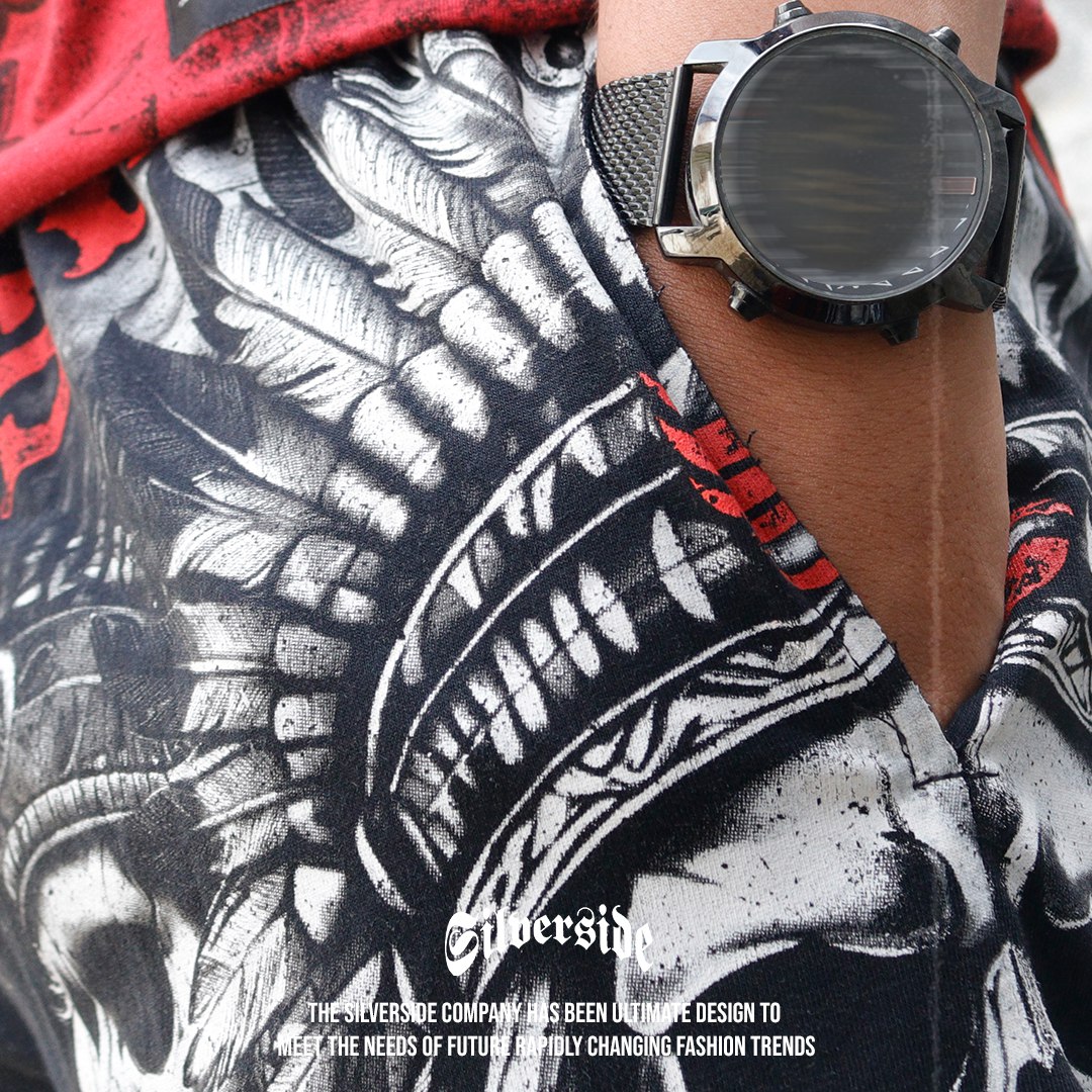 SILVERSIDE PANTS DEMONS BIG PANTS FULLPRINT BIKERS APPAREL - Image 4