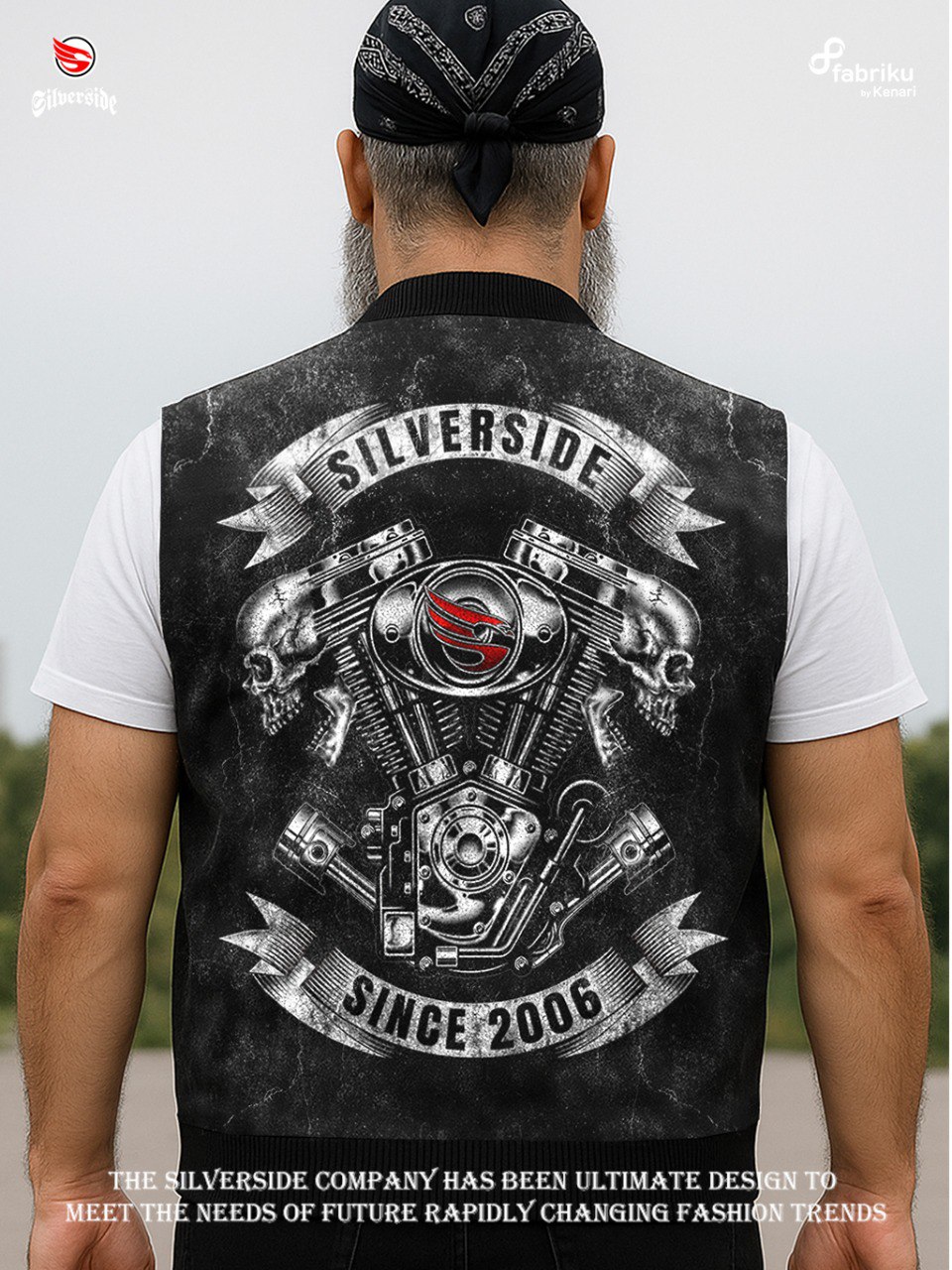 vest ridding skull silverside