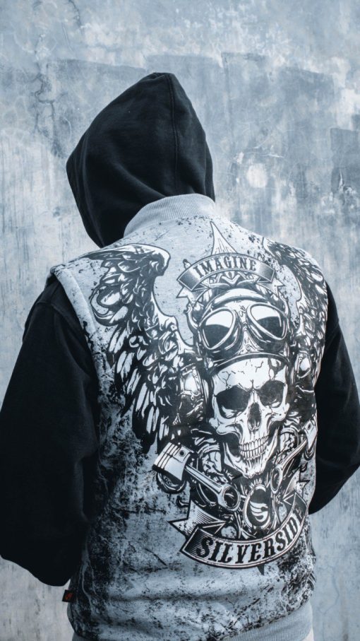SILVERSIDE VEST RIDDING SKULL BIKERS APPAREL - Image 2