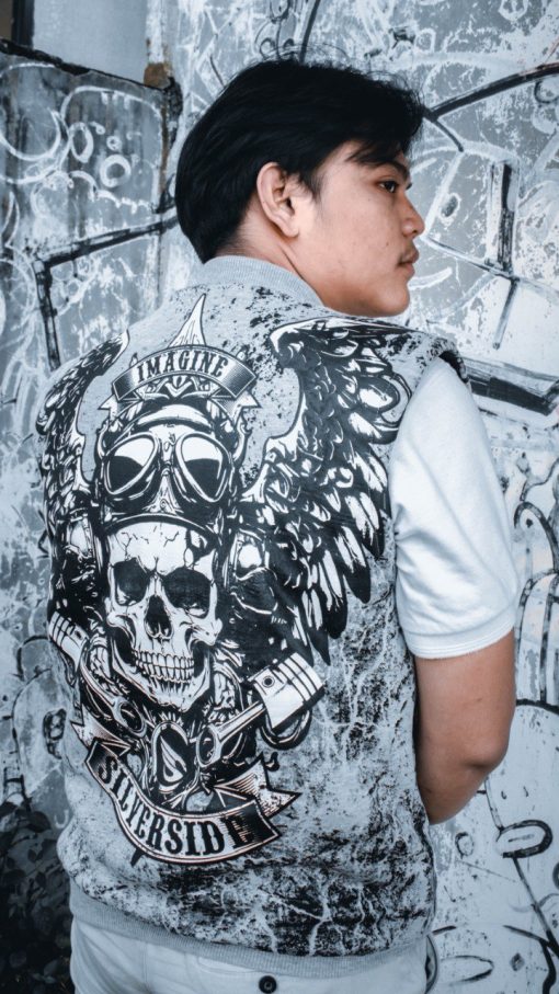 SILVERSIDE VEST RIDDING SKULL BIKERS APPAREL - Image 5