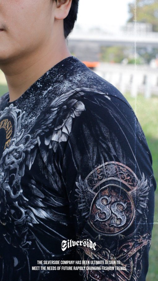SILVERSIDE BLACK MAJESTY LONGSLEEVE FULLPRINT BIKERS APPAREL - Image 2