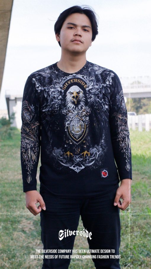 SILVERSIDE BLACK MAJESTY LONGSLEEVE FULLPRINT BIKERS APPAREL - Image 3
