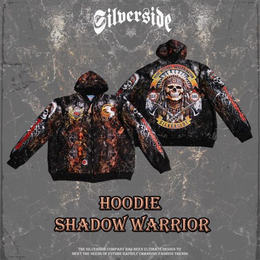 SILVERSIDE SHADOW WARRIOR HOODIE FULLPRINT BIKERS APPREL - Image 13