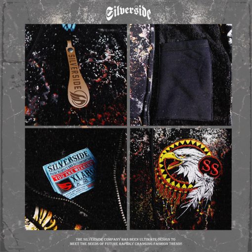 SILVERSIDE SHADOW WARRIOR HOODIE FULLPRINT BIKERS APPREL - Image 12