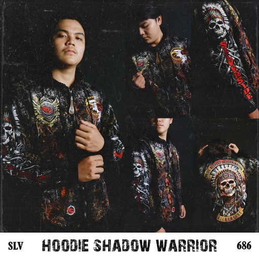 SILVERSIDE SHADOW WARRIOR HOODIE FULLPRINT BIKERS APPREL - Image 11