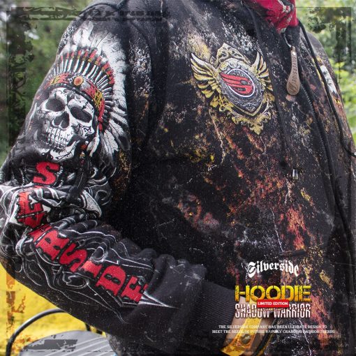 SILVERSIDE SHADOW WARRIOR HOODIE FULLPRINT BIKERS APPREL - Image 6