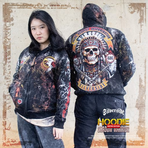 SILVERSIDE SHADOW WARRIOR HOODIE FULLPRINT BIKERS APPREL - Image 2