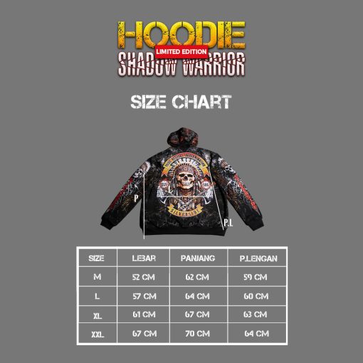 SILVERSIDE SHADOW WARRIOR HOODIE FULLPRINT BIKERS APPREL - Image 7