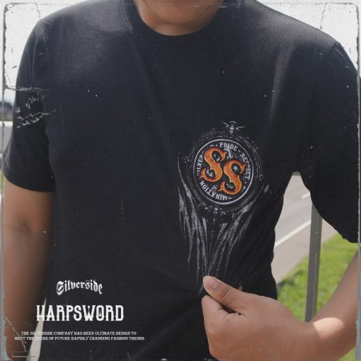SILVERSIDE HARPSWORD T-SHIRT BASIC BIKERS APPAREL - Image 6