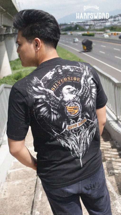 SILVERSIDE HARPSWORD T-SHIRT BASIC BIKERS APPAREL - Image 7