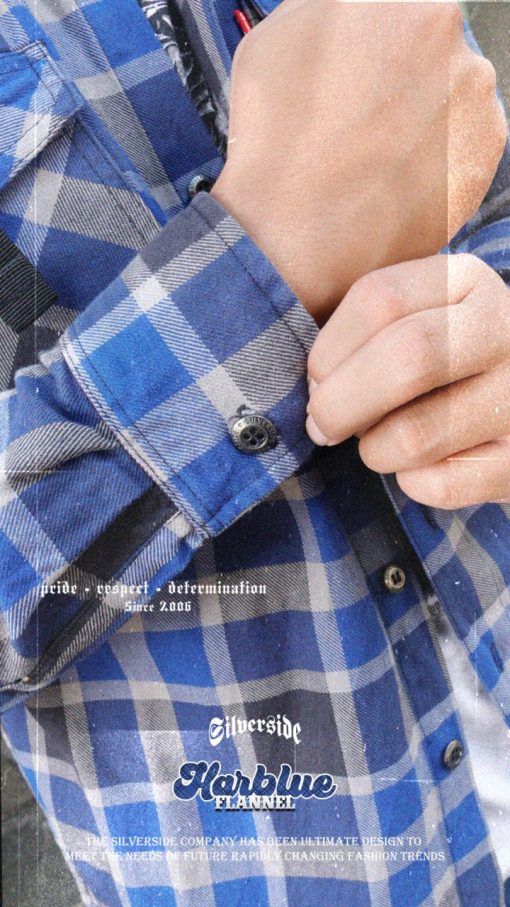 SILVERSIDE FLANNEL HARD BLUE WORKSHIRT - Image 6