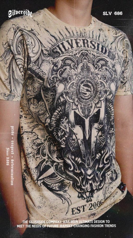 SILVERSIDE SPARTAN T-SHIRT FULLPRINT BIKERS APPAREL - Image 2