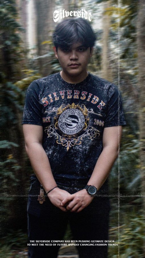 SILVERSIDE EAGLE SHIELD T-SHIRT FULLPRINT BIKERS APPAREL - Image 2