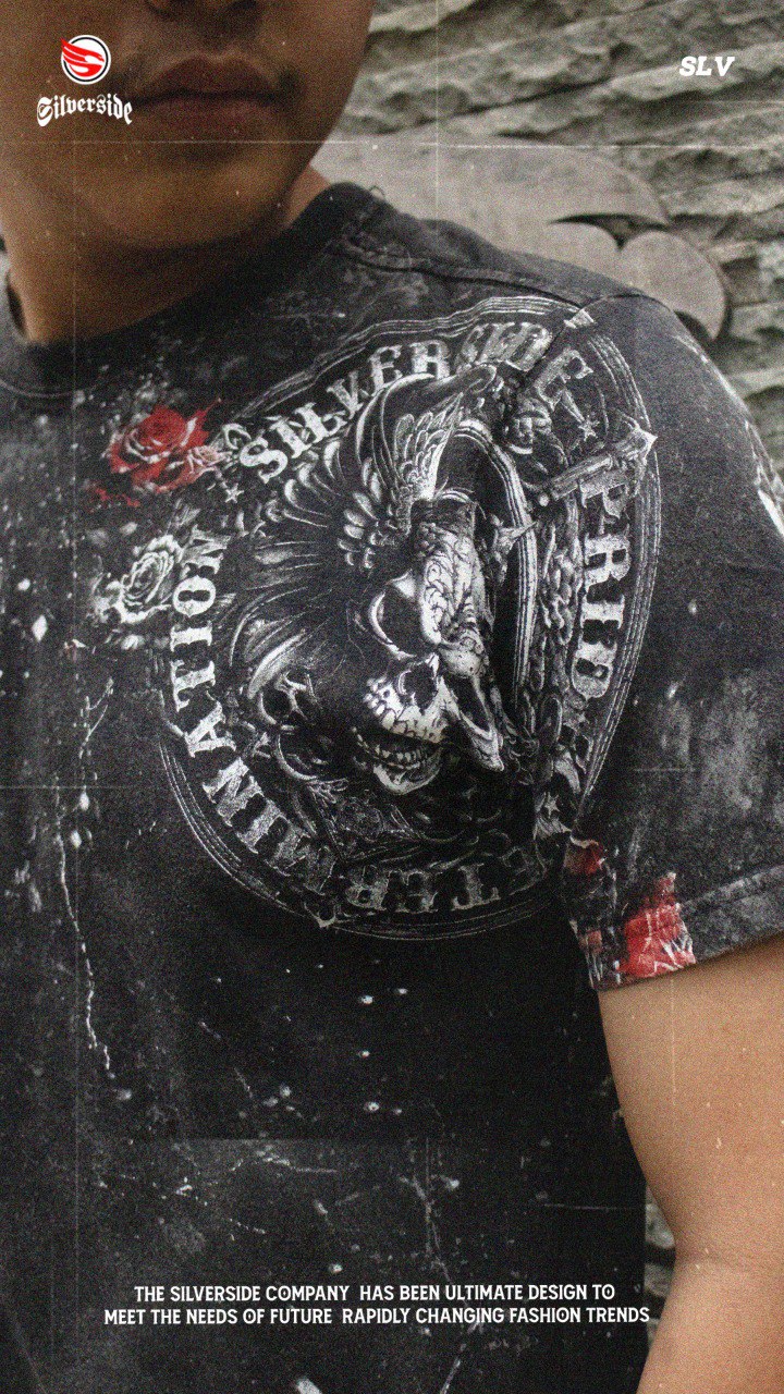 SILVERSIDE BOLD T-SHIRT FULLPRINT BIKERS APPAREL - Image 3