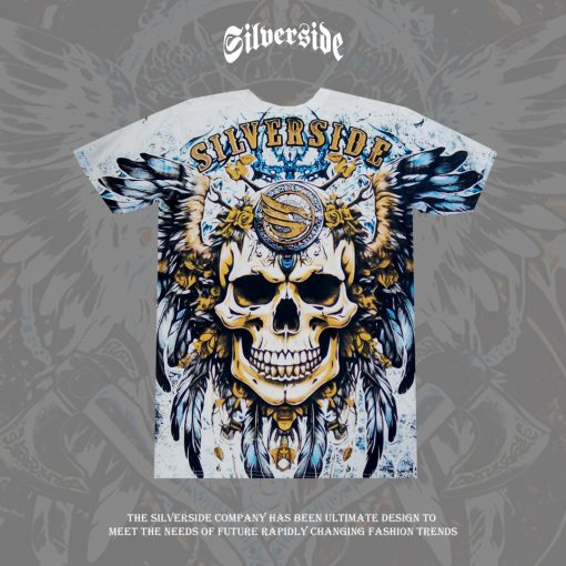 SILVERSIDE SKULLRISE T-SHIRT FULLPRINT BIKERS APPAREL - Image 5