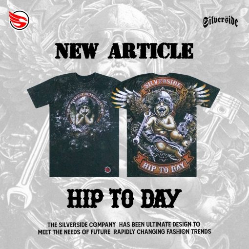 SILVERSIDE HIP TO DAY T-shirt  / baju pria / Kaos washing fullprint / Kaos motor / Bikers Apparel - Image 3